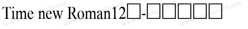 Time new Roman12号字体转换